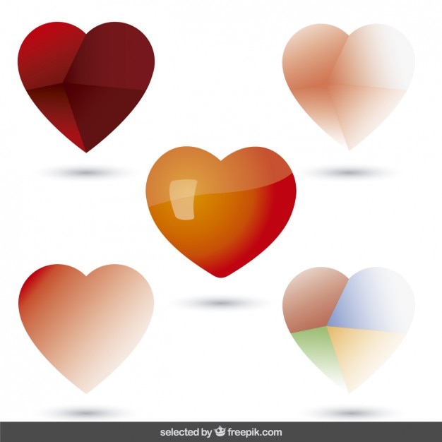 Free vector hearts collection