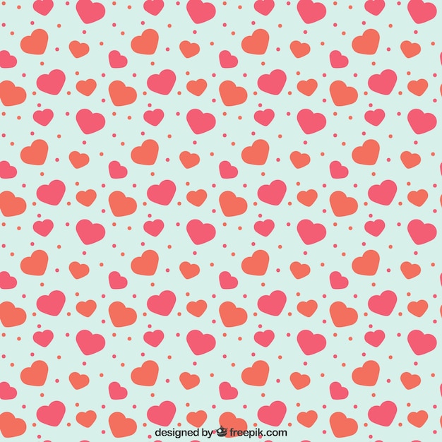 Hearts and dots pattern