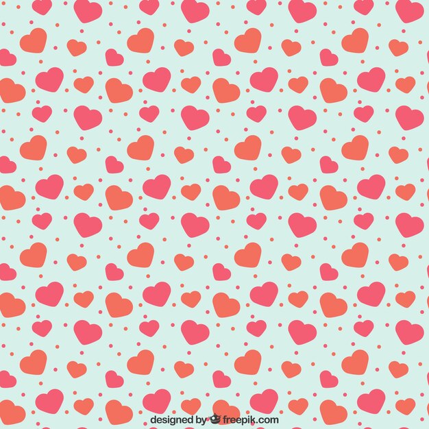 Hearts and dots pattern