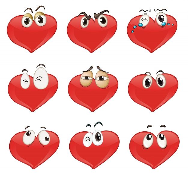 Free vector hearts