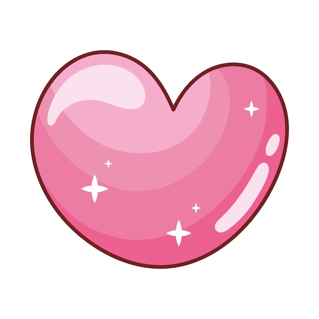 Free vector heartshaped illustration symbolizes love and romance