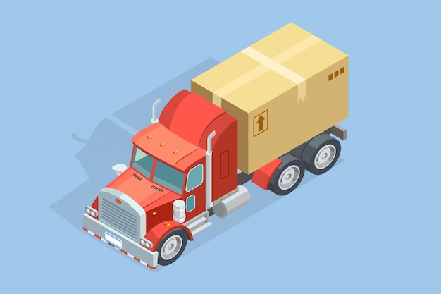 Heavy Truck Isometric Template