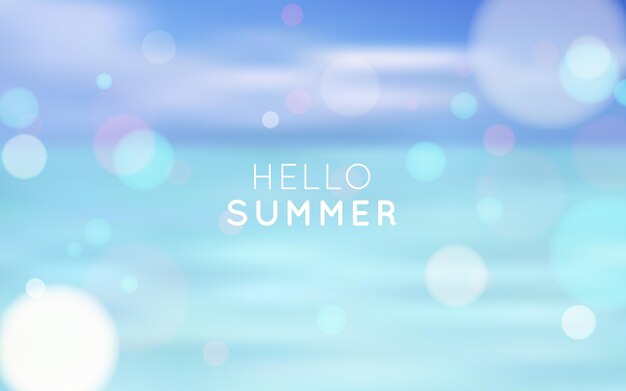 カラフルな夏の壁紙 プレミアムベクター