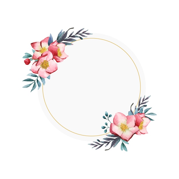 Download Free Hellebore Flower Frame Painted By Watercolor Vector Svg Dxf Eps Png Logo Svg File Free Download