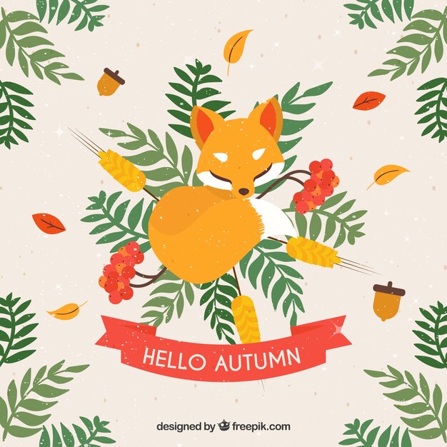 Hello autumn background