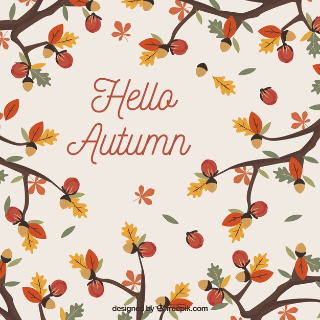 Hello autumn background