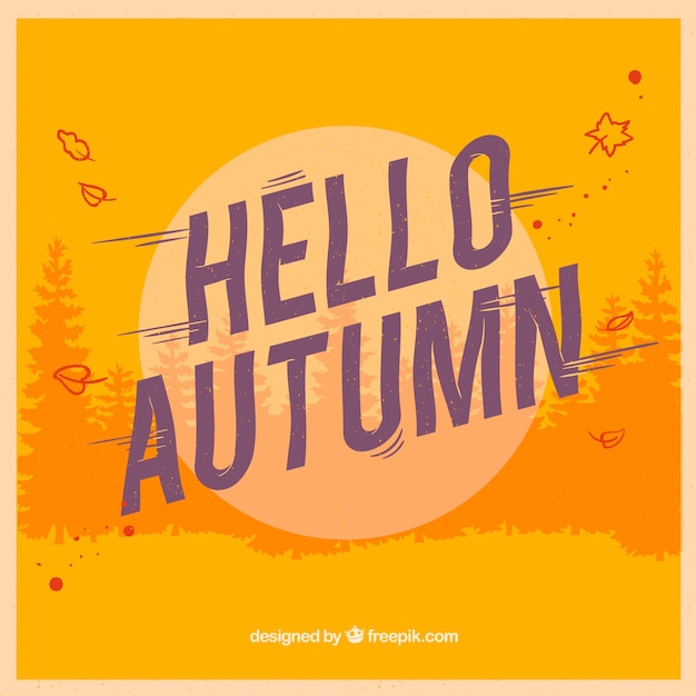 Hello autumn background