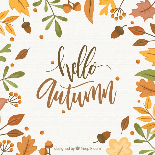 Hello autumn background