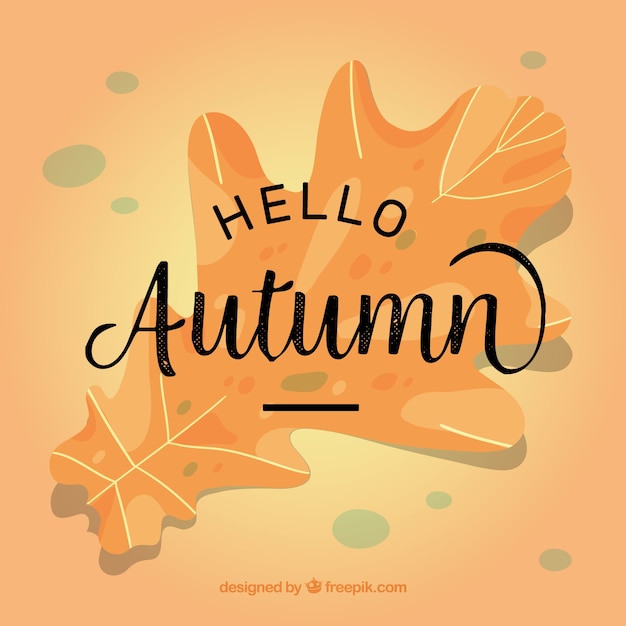 Free vector hello autumn background