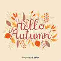 Free vector hello autumn background