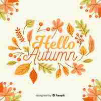 Free vector hello autumn background