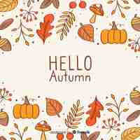 Free vector hello autumn background