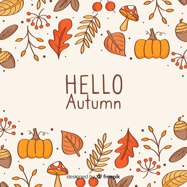 Hello autumn background