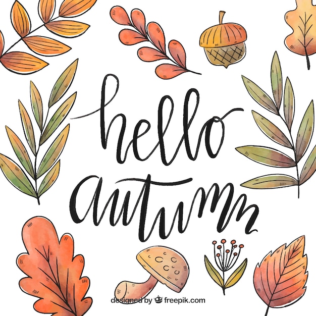 Hello autumn, hand painted