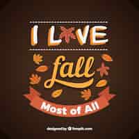 Free vector hello autumn, nice lettering