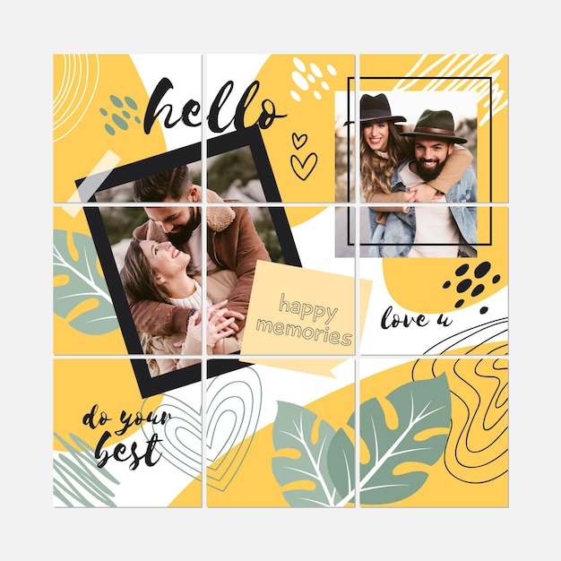 Hello couple instagram puzzle collection