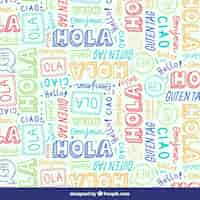 Free vector hello in different languages