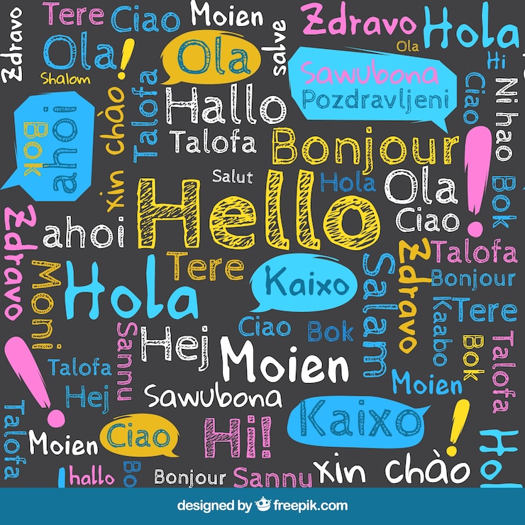 Free Vector hello in different languages