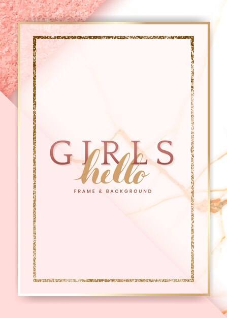 Hello girls frame background