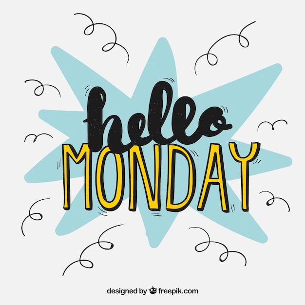 Free vector hello monday background