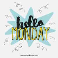 Free vector hello monday background