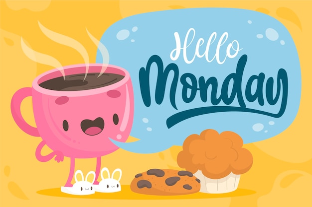 Hello Monday illustration background
