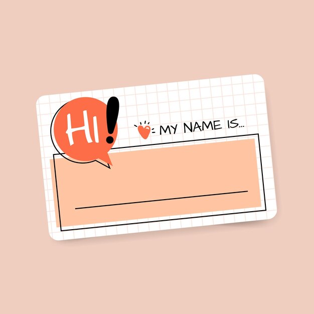 hello my name is label concept