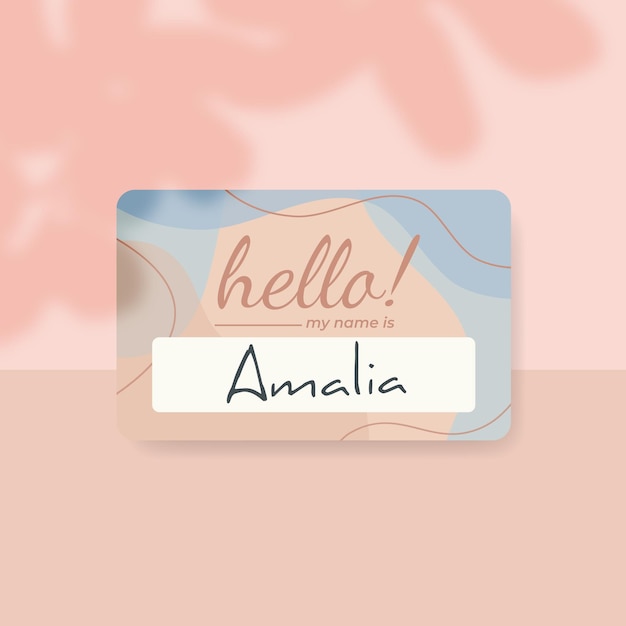 Hello (my name is) label