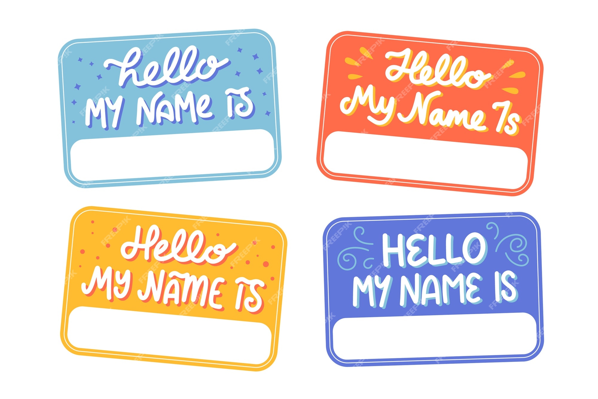 Slordig Huh aardappel Name sticker Vectors & Illustrations for Free Download | Freepik