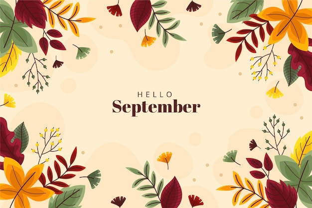 Free vector hello september background