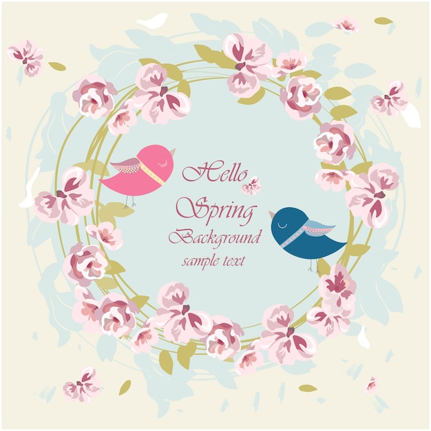 Free vector hello spring background