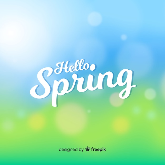 Hello spring background