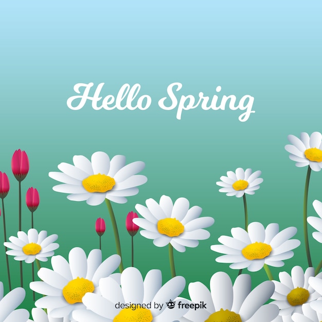 Hello spring background