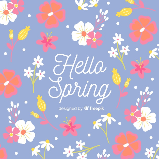 Hello spring background