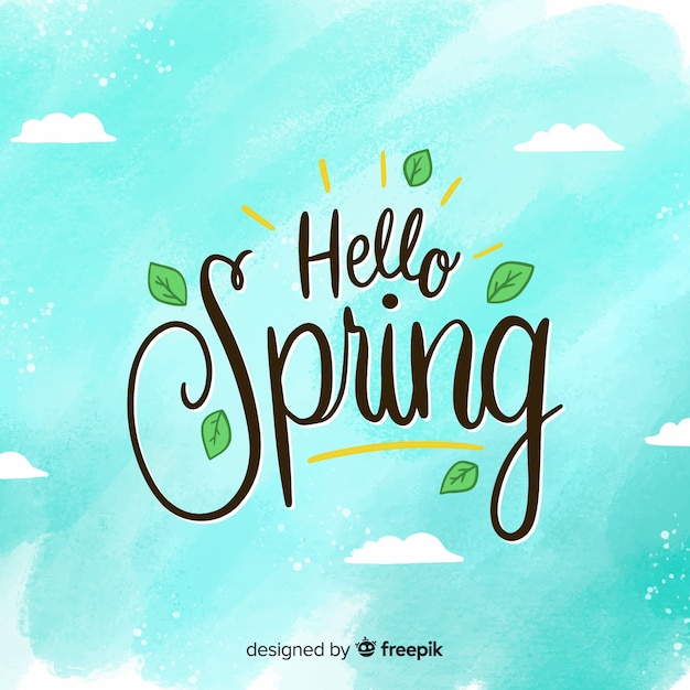 Hello spring background