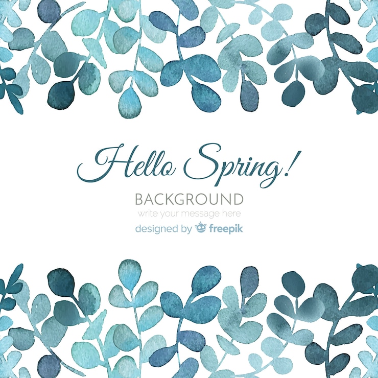 Free Vector hello spring background
