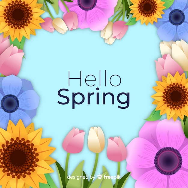 Hello spring background