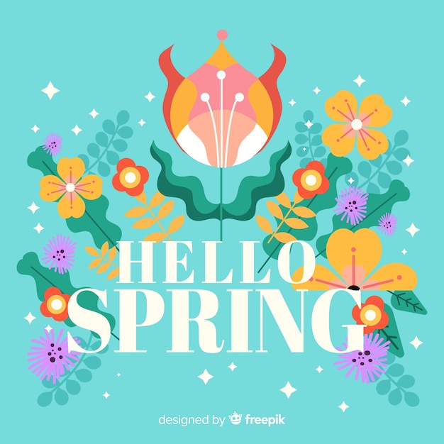 Free vector hello spring background