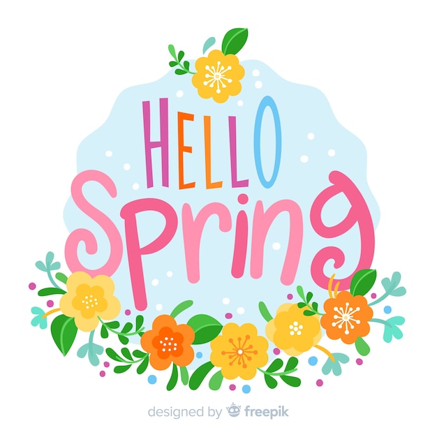 Hello spring background