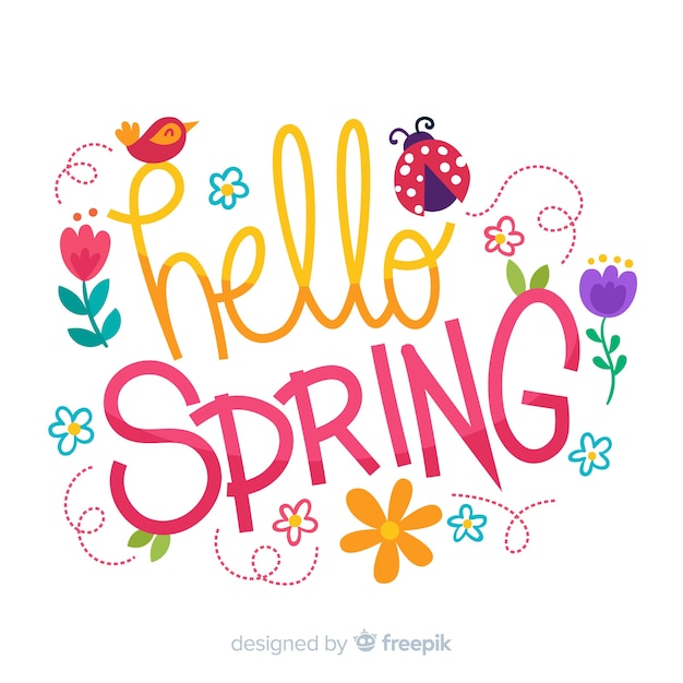 Hello spring background