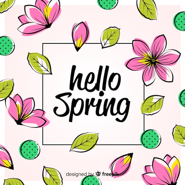 Free vector hello spring background