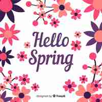 Free vector hello spring background