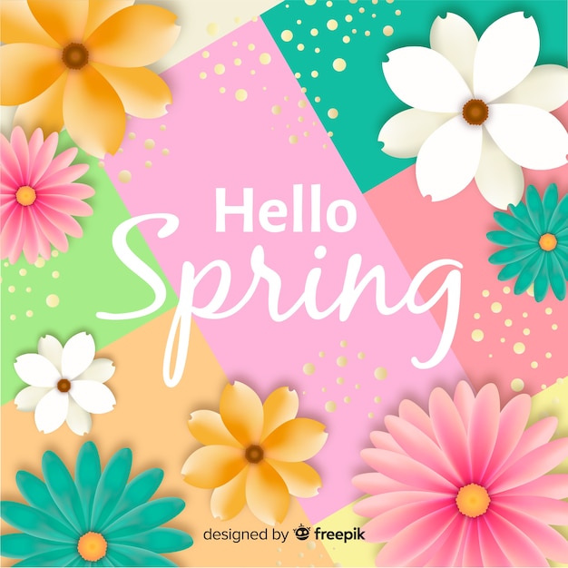 Hello spring background