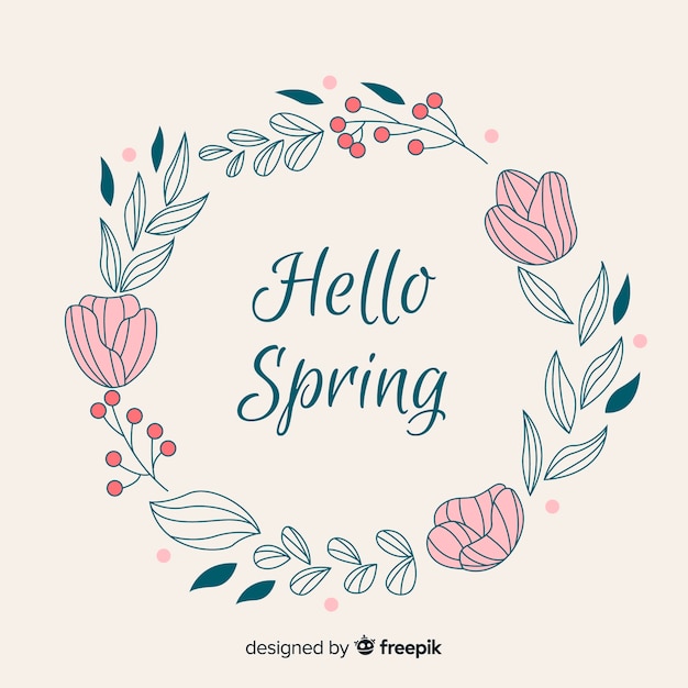 Hello spring background