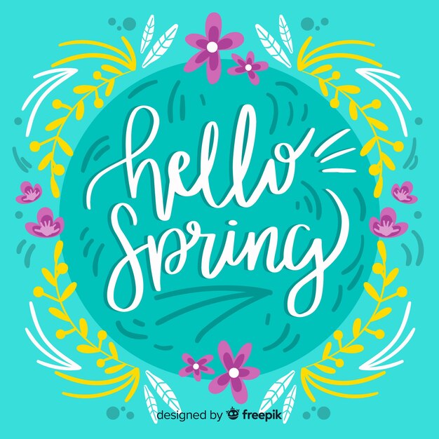 Hello spring background