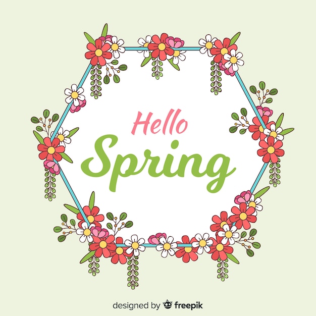 Hello spring background