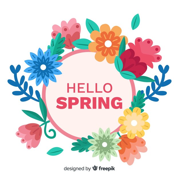 Hello spring background