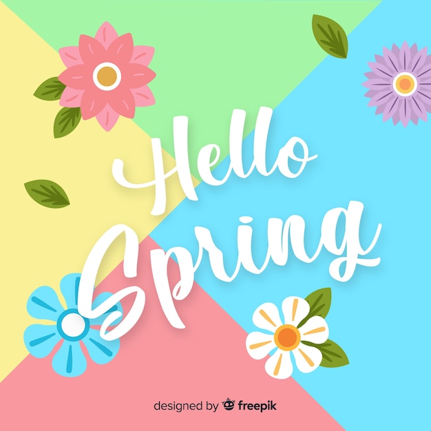 Free vector hello spring background