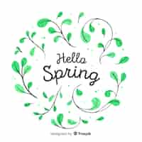 Free vector hello spring background