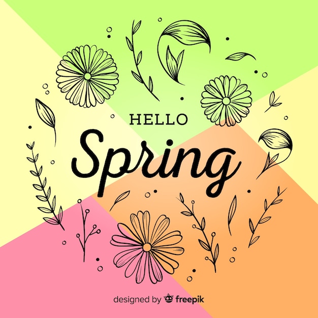 Hello spring background